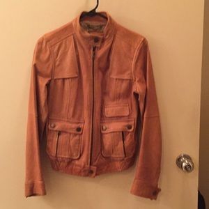 Tan Leather Moto Jacket